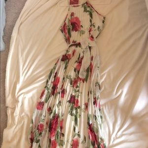 Floral chiffon maxi dress